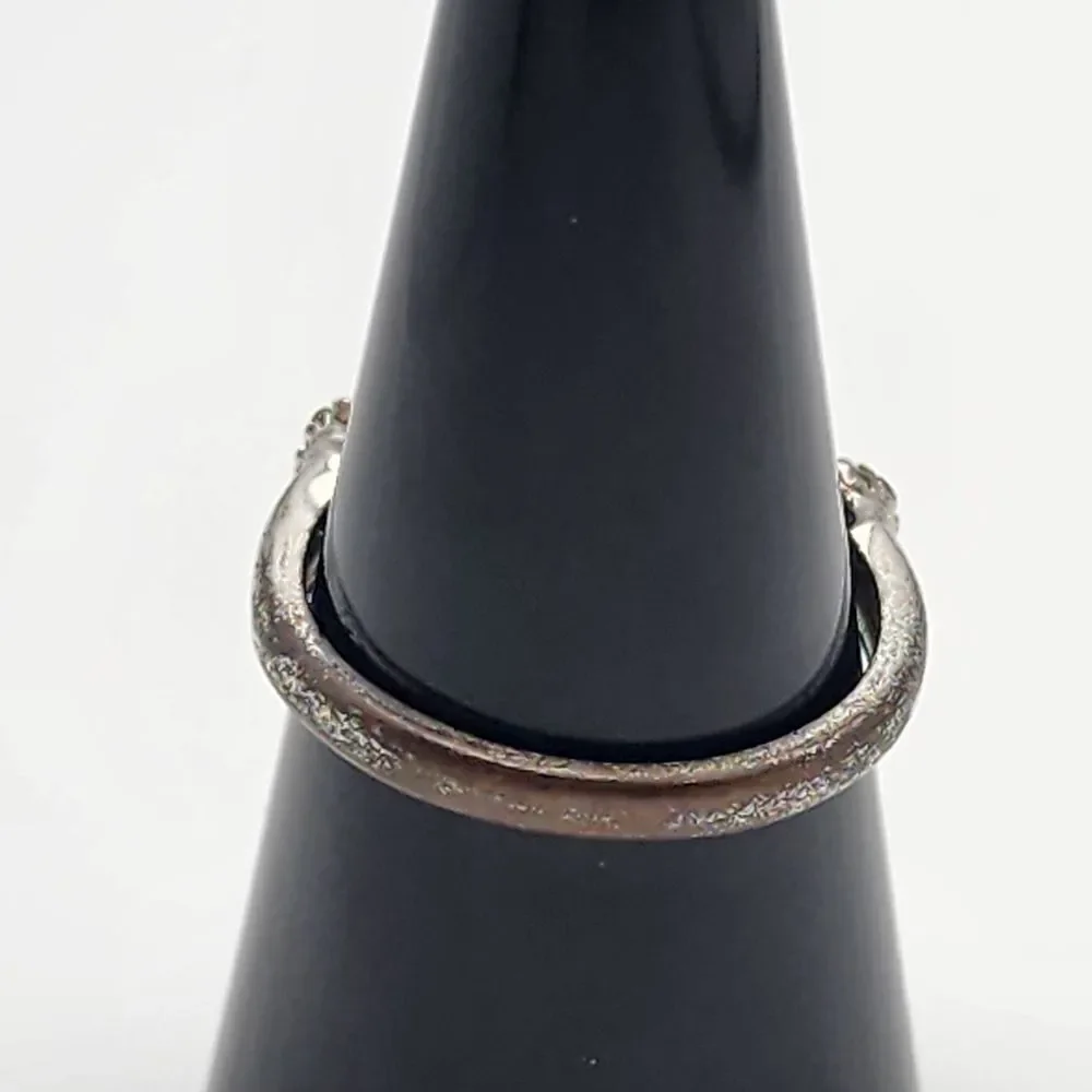 Avon NVC Eternal Promise Silver Tone & Clear CZ Ring (8)
